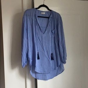 Faithfull the Brand Striped Top with Tassells US 4